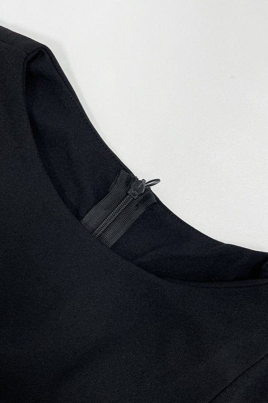 Slim Round Neck Work Dress