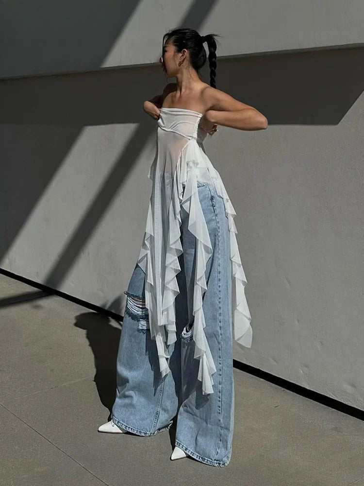 Solid Ruched Club Party Strapless