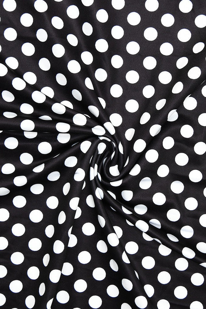 Sexy Polka Dot Halter Neck Bodycon Maxi Dress