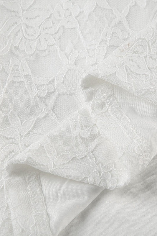 Solid Cami Bodycon Mini Lace Dress