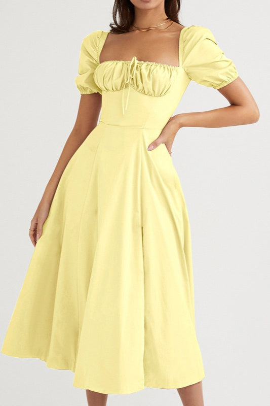 Tie Strap Split Hem Maxi Dress