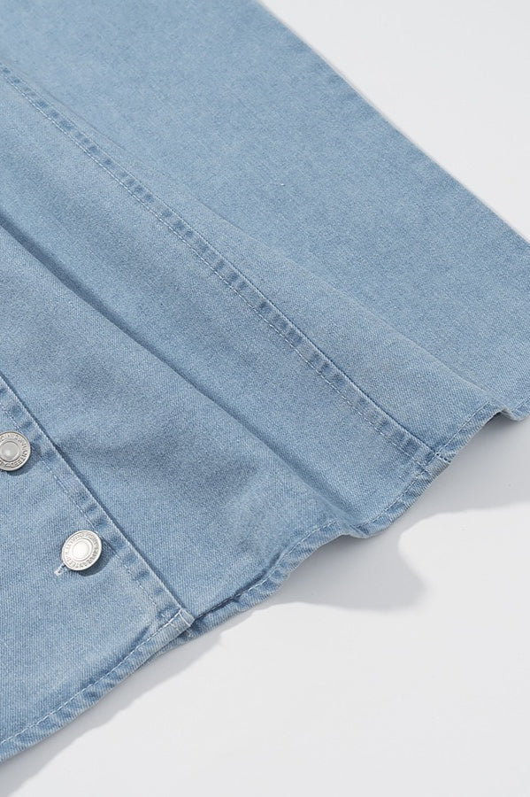 Slim Fit Button-Up Denim Dress