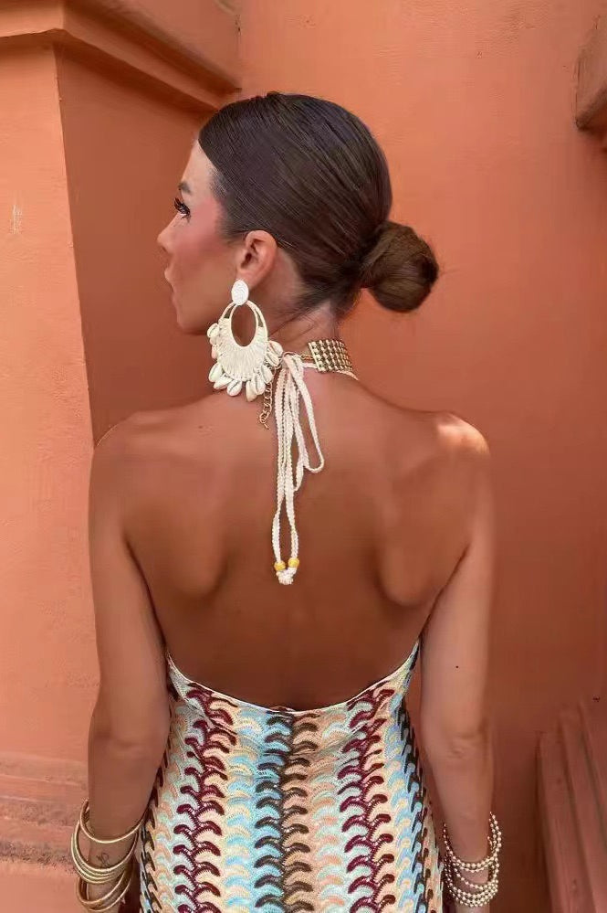 Vacation Knit Crochet Sweater Dress