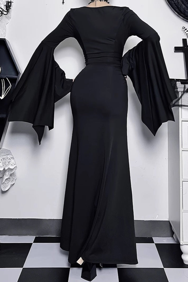 Halloween Gothic Punk Batwing Mermaid Dress
