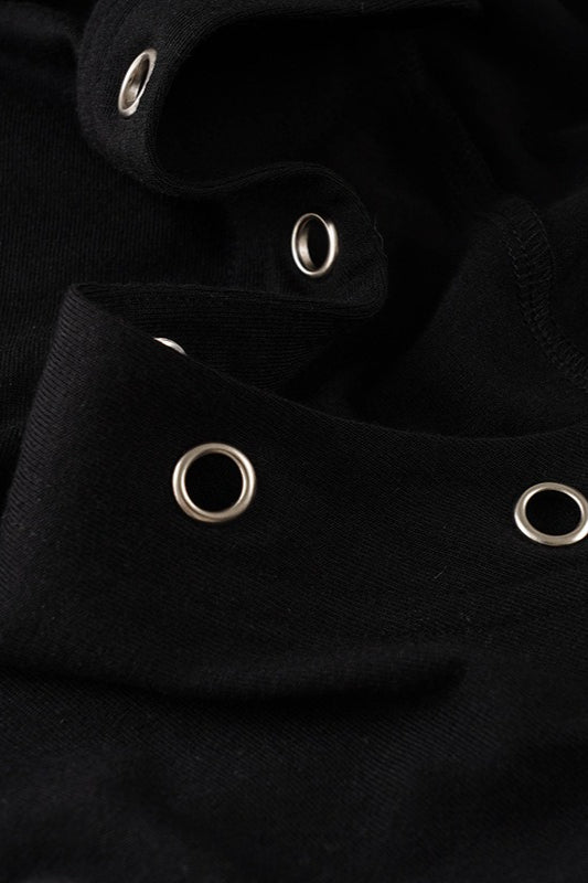 Dark Aesthetic Print Hole Hoodie