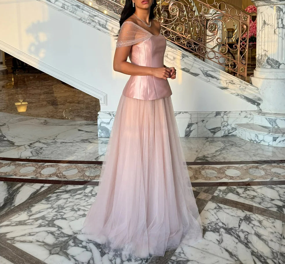 Sequin Off Shoulder Prom Dress