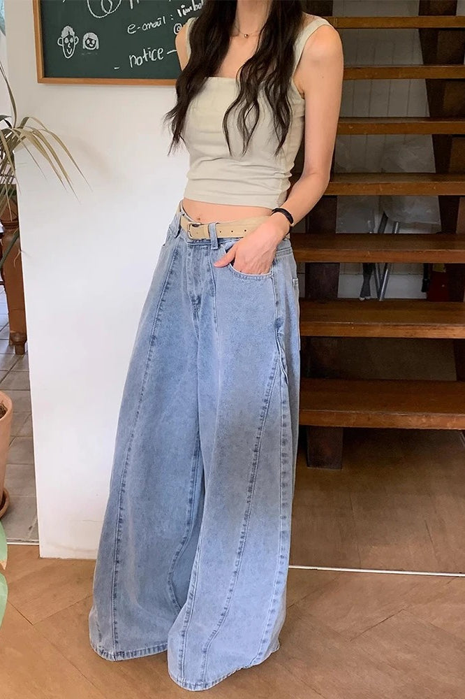 Retro High Waist Wide-Leg Jeans