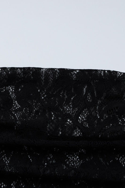 Lace Backless Long Sleeve Lace Dress