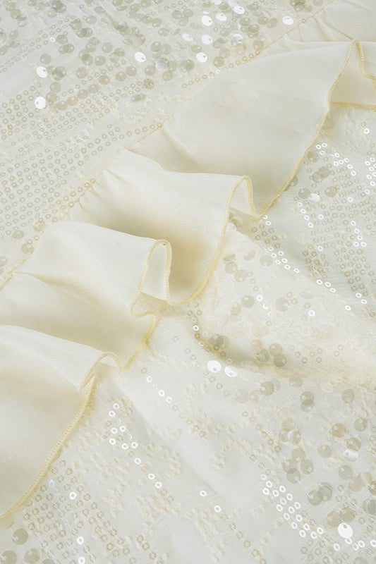 Sequin Draped Mini Party Dress