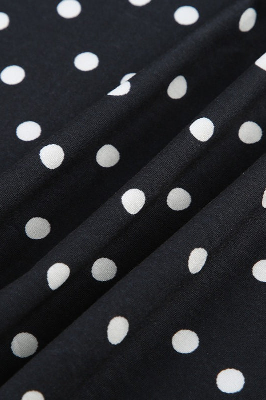 Polka Dot Mesh A-Line Mini Dress