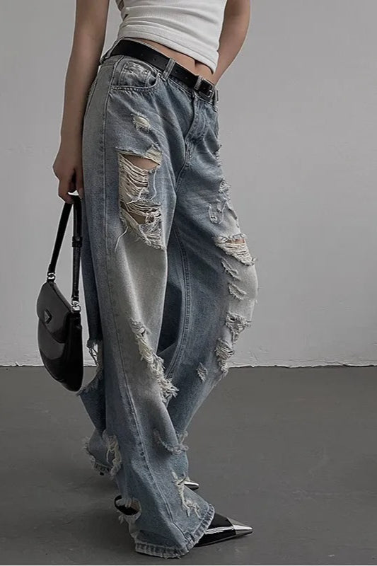 Retro Distressed Jeans