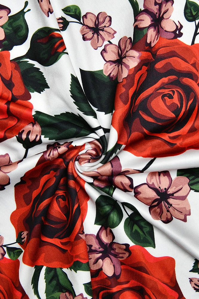 Floral Print Backless Maxi Dress