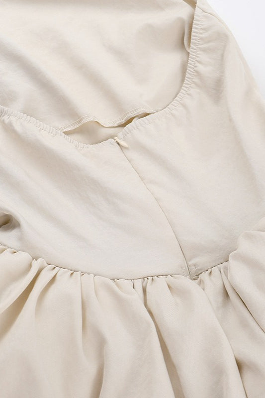 Halter Low-Back Puff Mini Party Dress