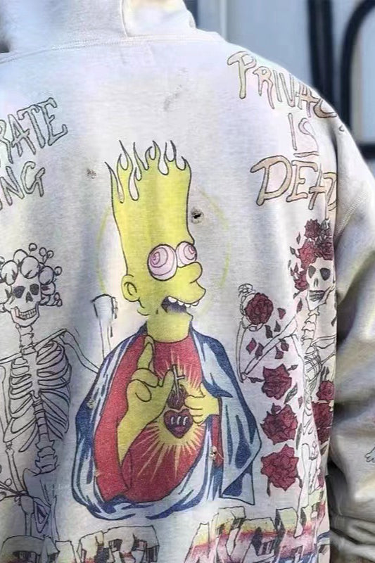 Vintage Cartoon Graffiti Hoodie