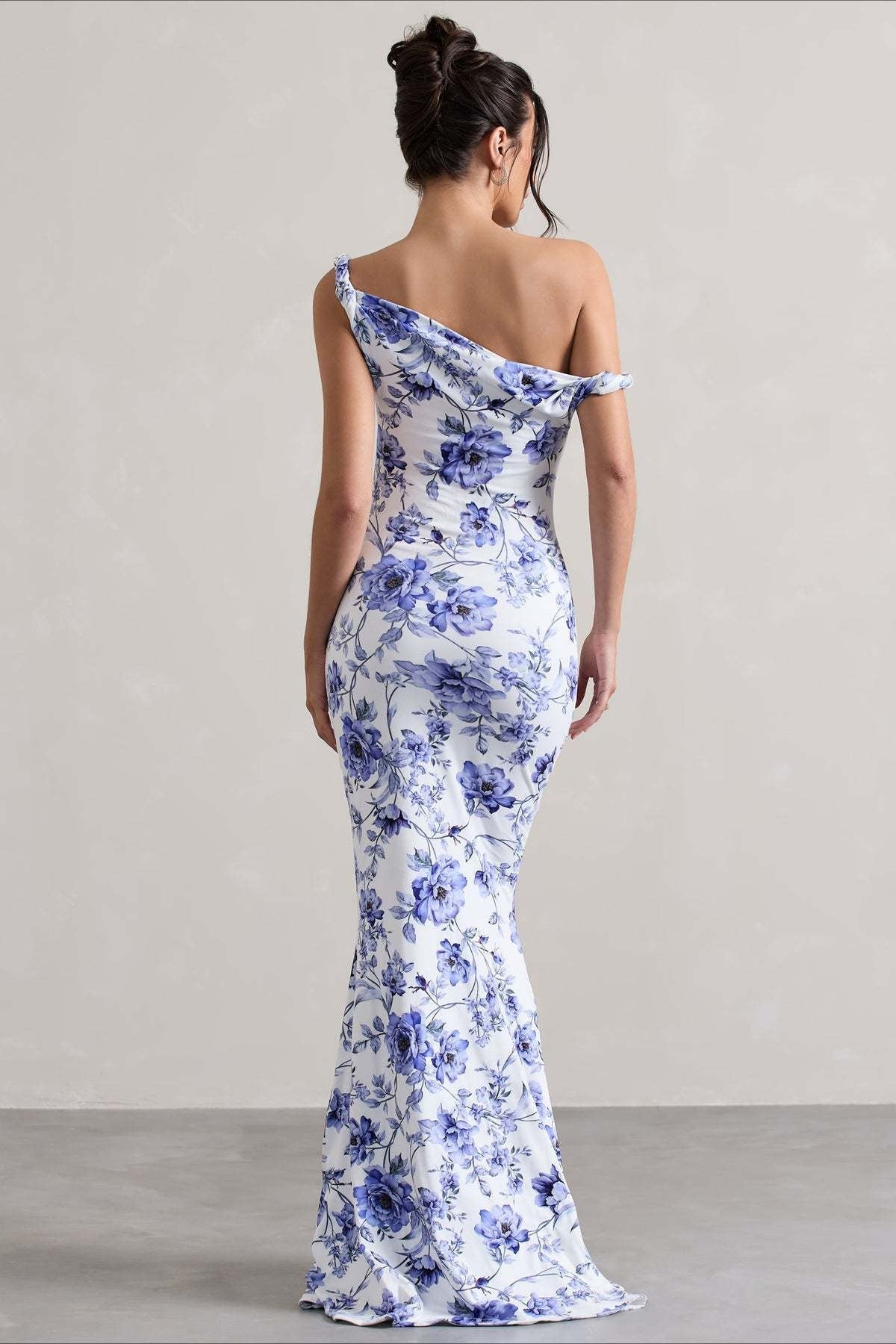 Print One-Shoulder Bodycon Party Dress