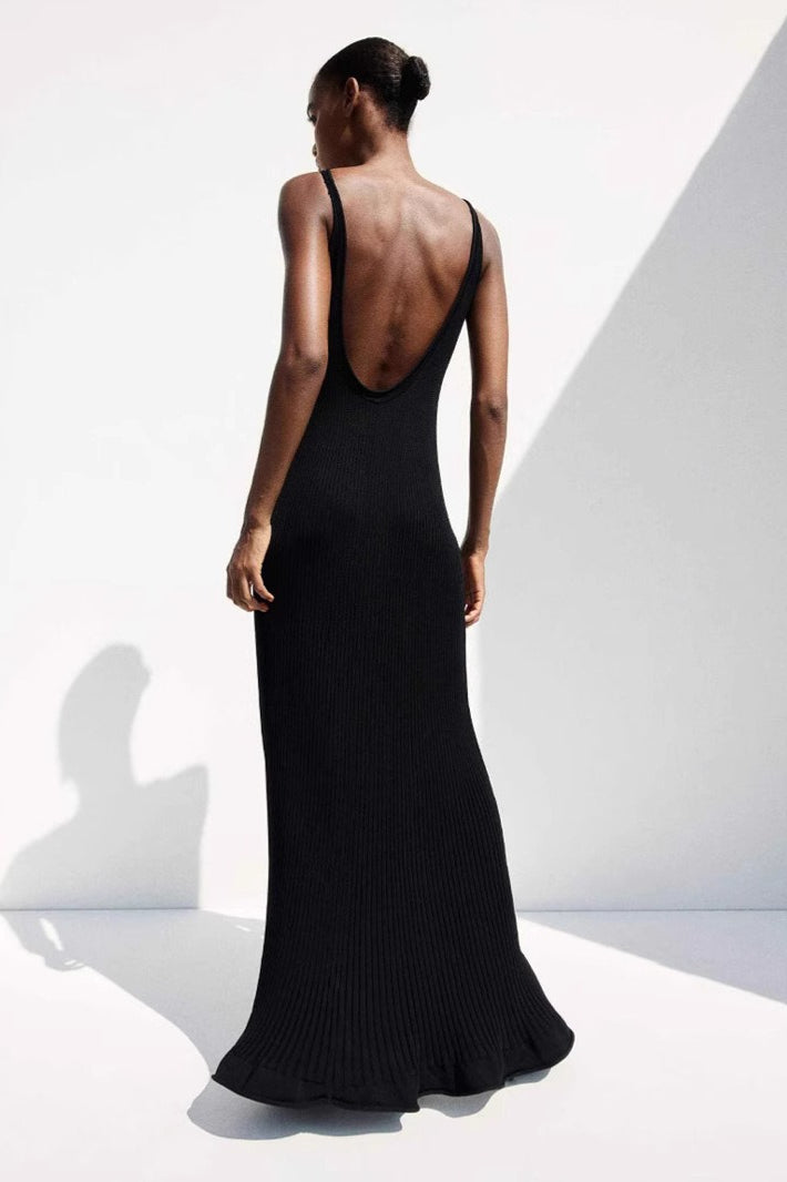 Elegant Backless Slip Birthday Dress