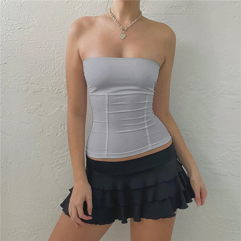 Strapless Corset White Off-Shoulder