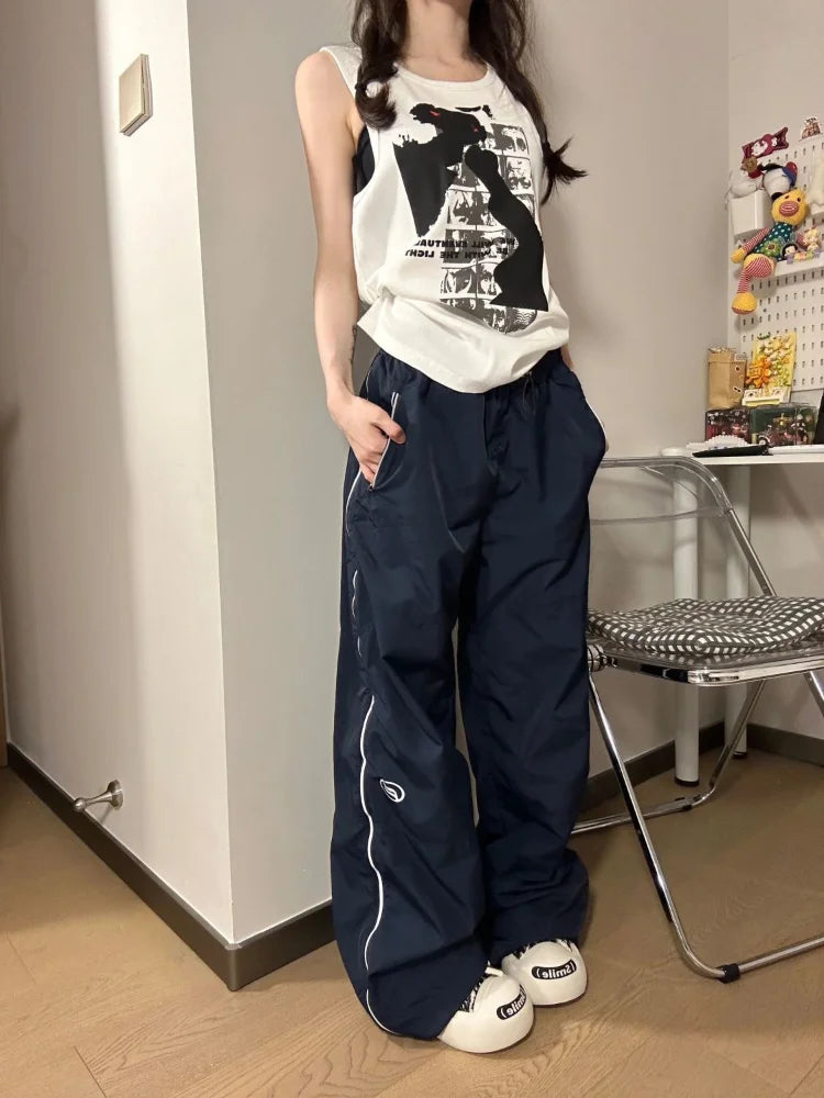 Hippie Oversize Gorpcore Side Striped Jogger Baggy Loose Pants