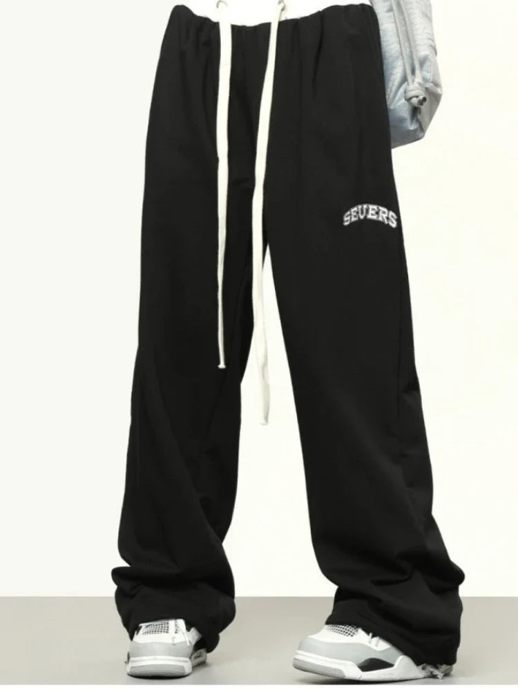 Hippie Y2K Gray Jogger Sports Kpop Harajuku Streetwear Patchwork Pant