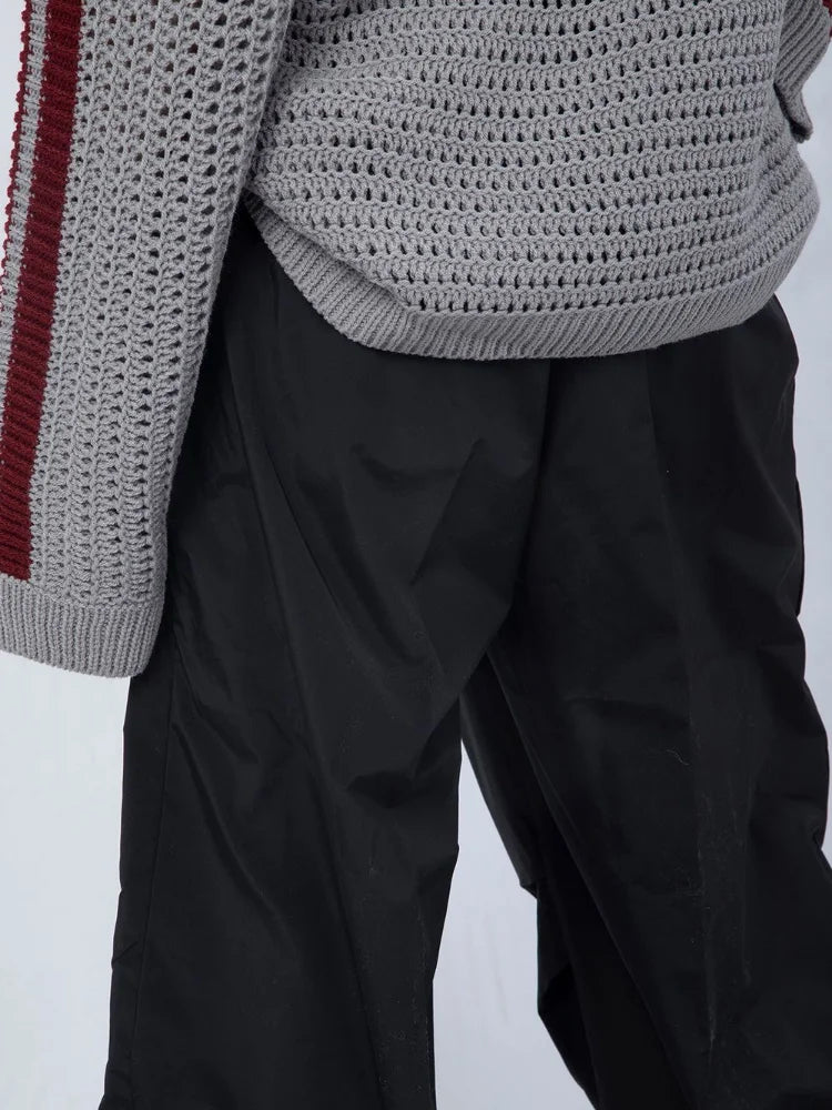 Techwear Black Baggy Sweatpants Vintage Streetwear Oversized Jogging Pant