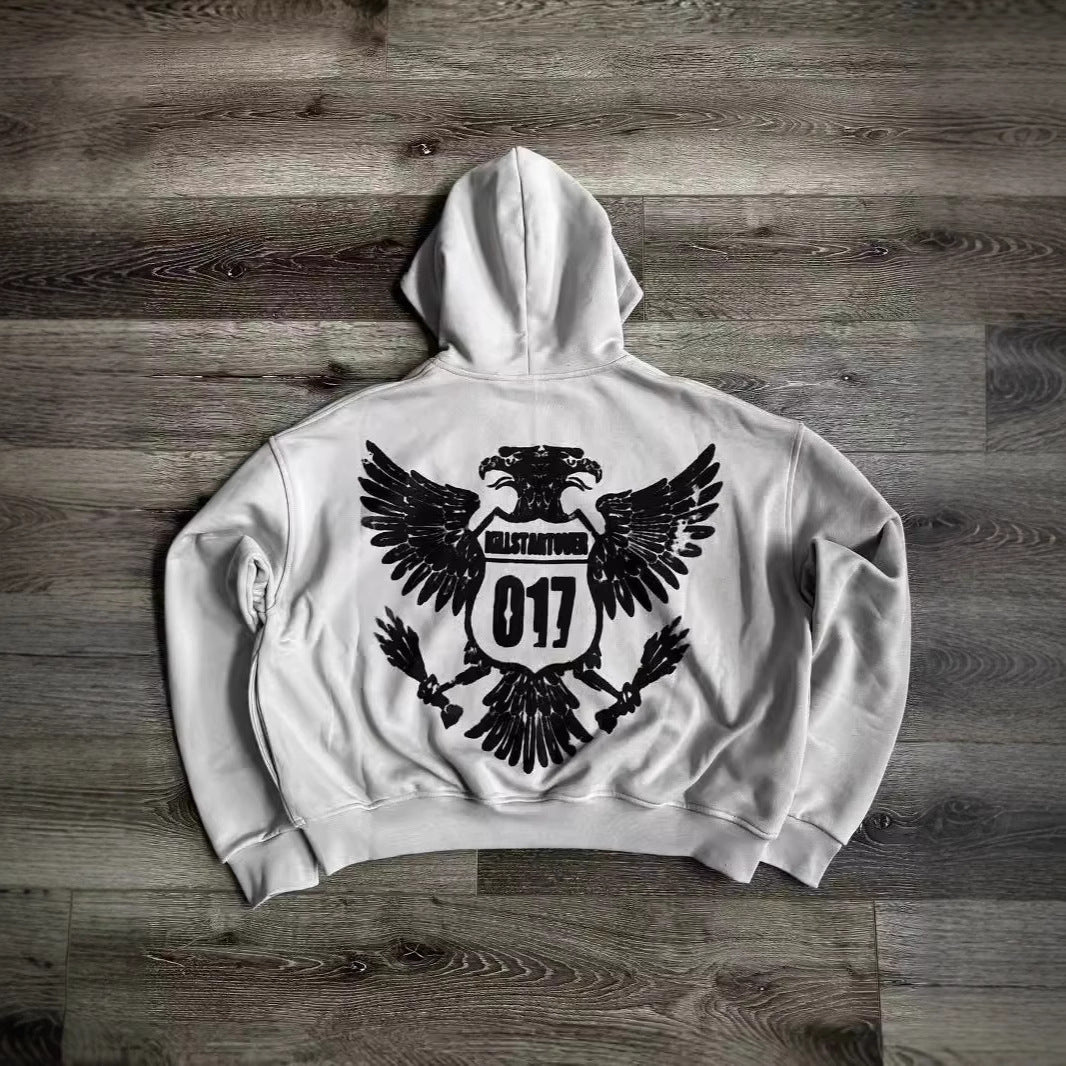 Creative 3D Embossed Loose Fit Hoodie