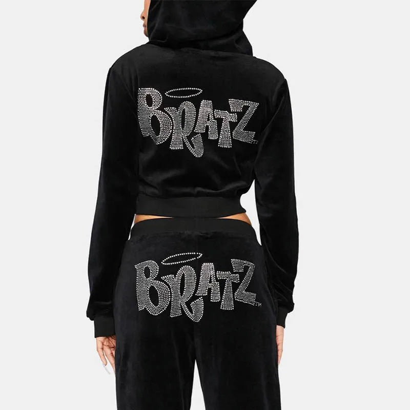 Bratz Rhinestone Velvet Hoodie