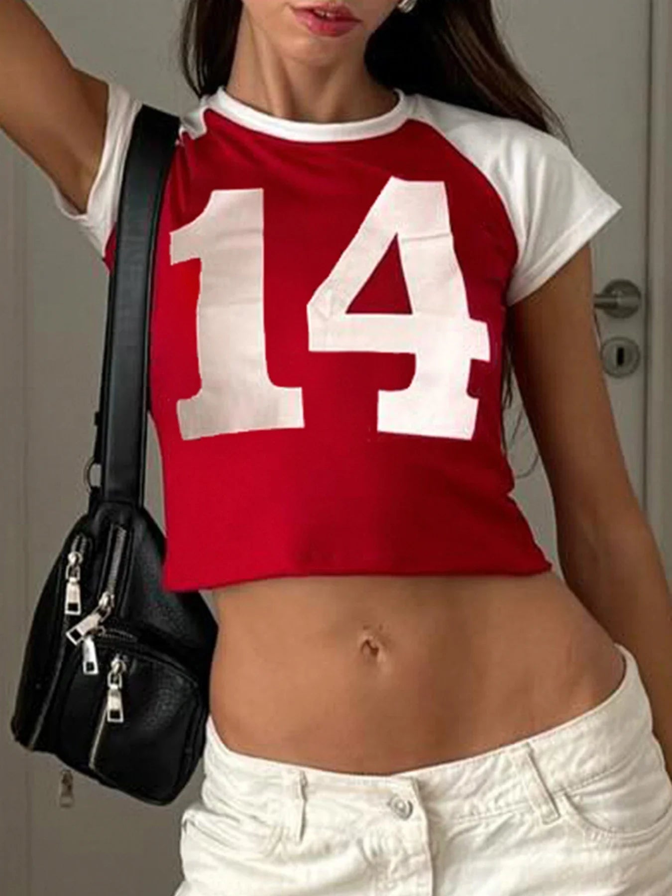 Christmas Retro Casual Letter Print Crop Top