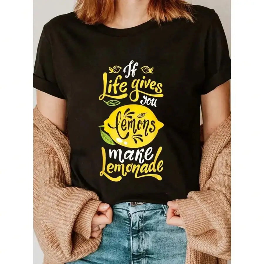 Lemon Orange Cocktail Cotton T-shirt