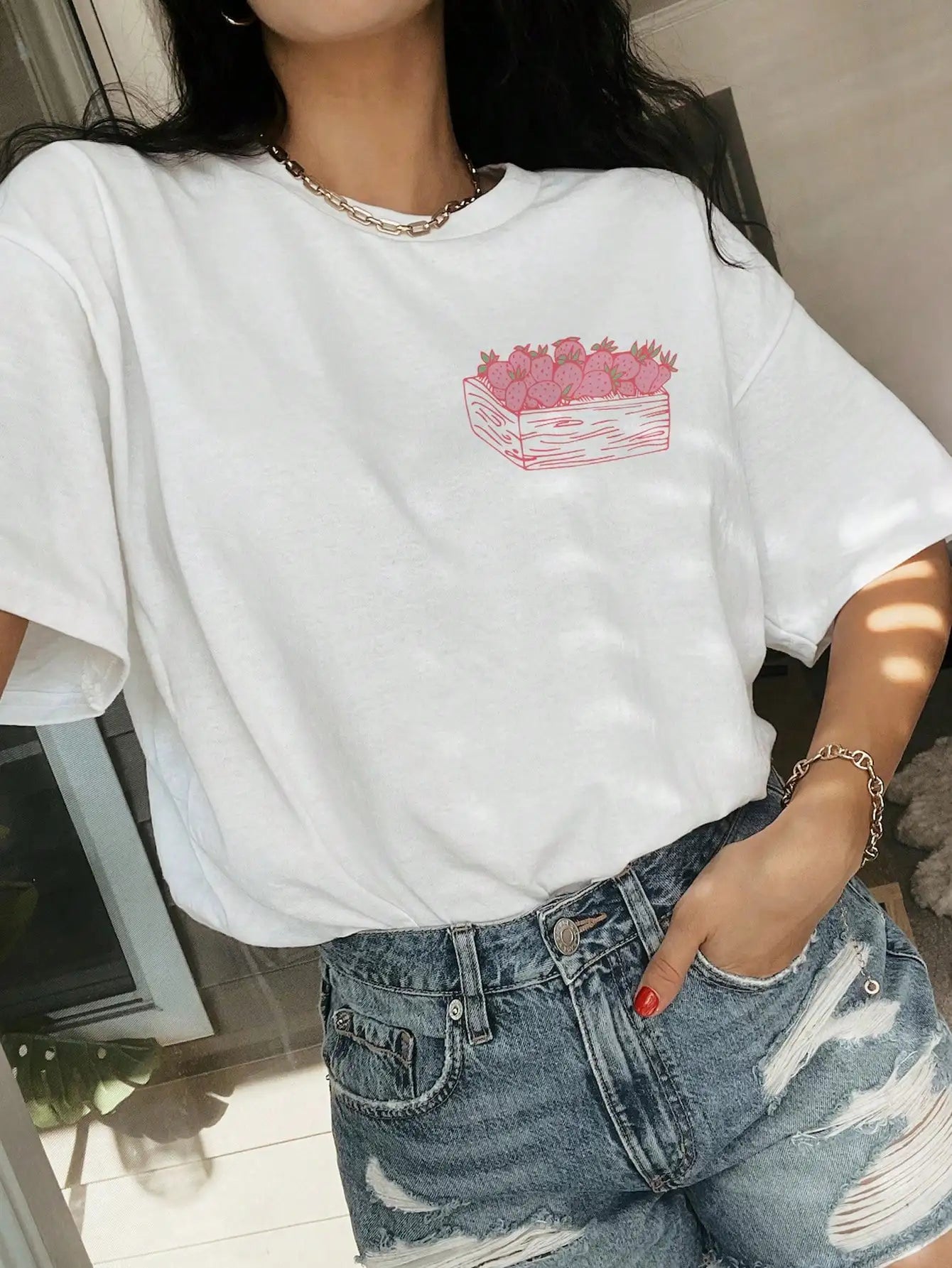 Strawberry Fruit Graphic T-shirt