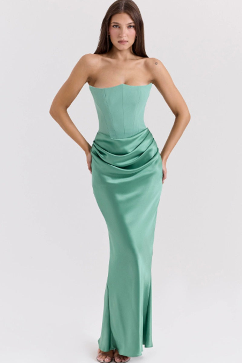 Low-Back Strapless Party Dress
