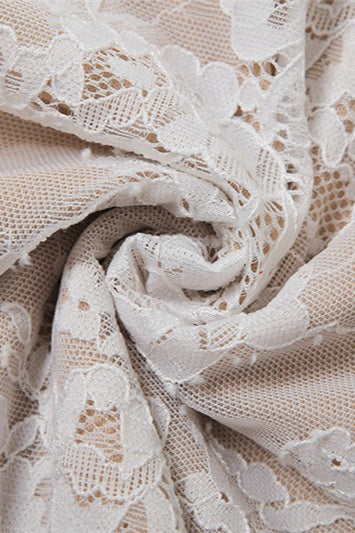 Fish Tail Square Neck Lace Dress