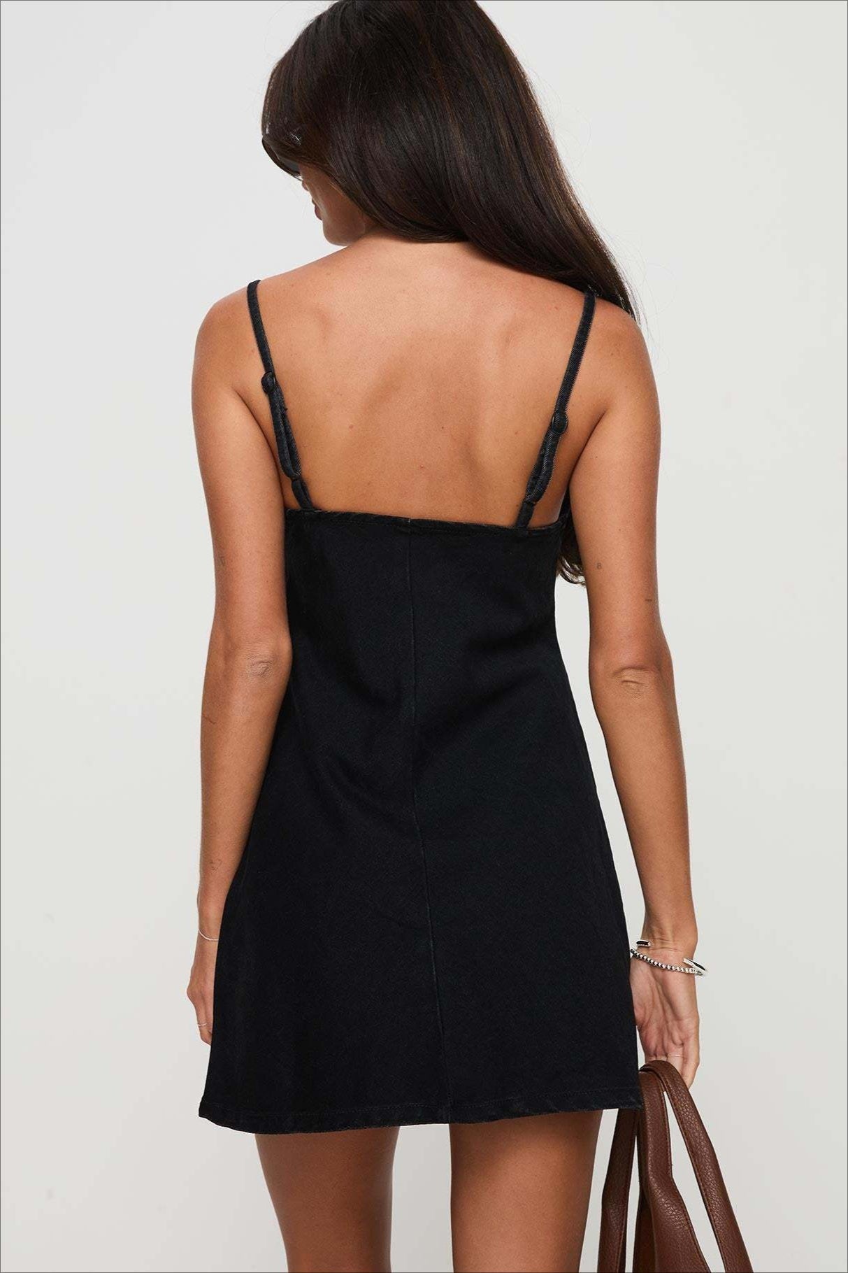 Sexy Low Cut Spaghetti Strap Denim Dress