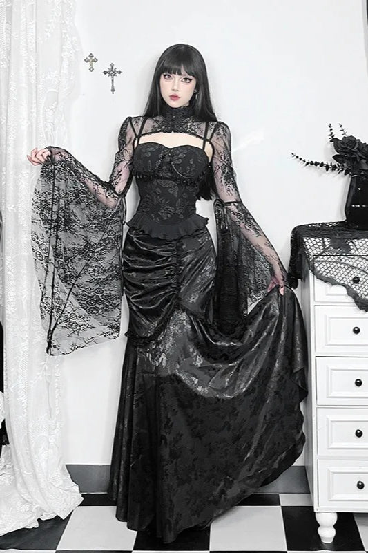 Halloween Pleated Gothic Skirt