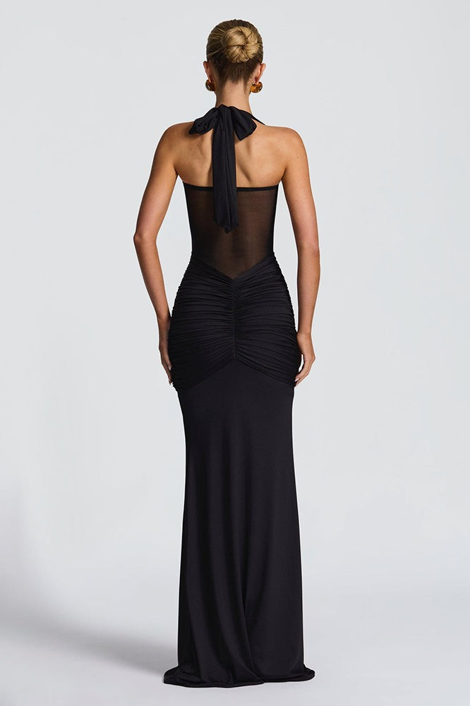 Ruched Low-Back Bodycon Party Dress