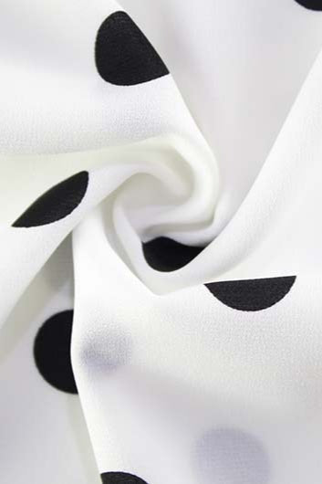 Chic Strapless Polka Dot Work Dress