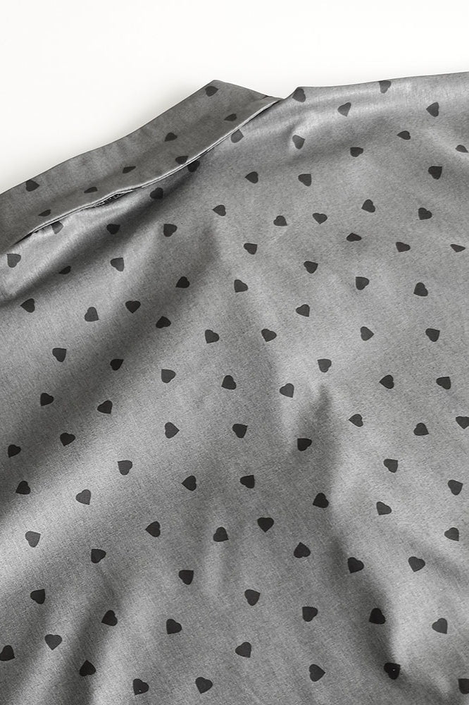 Lace Cuff Polka Dot Collar Blouse