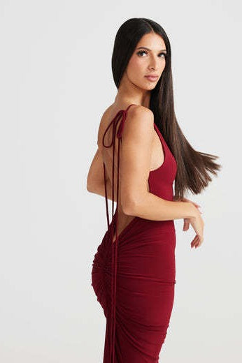 Solid Color Bodycon Slip Party Dress