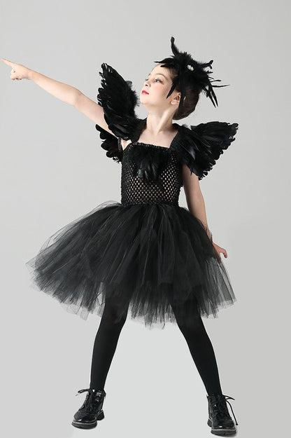 Black Swan Dress Kid Halloween Costume