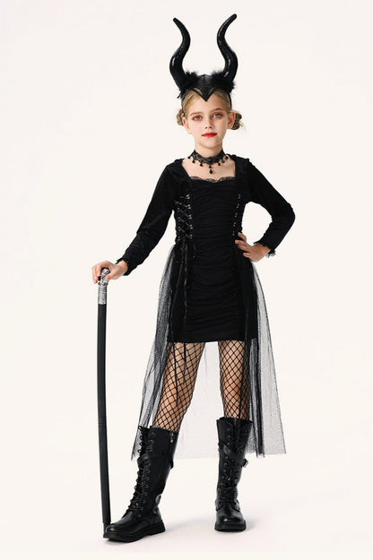 Dark Witch Dress Kid Halloween Costume