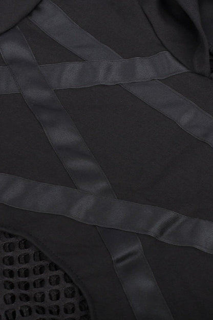 Slim Fit Star Mesh Hoodie