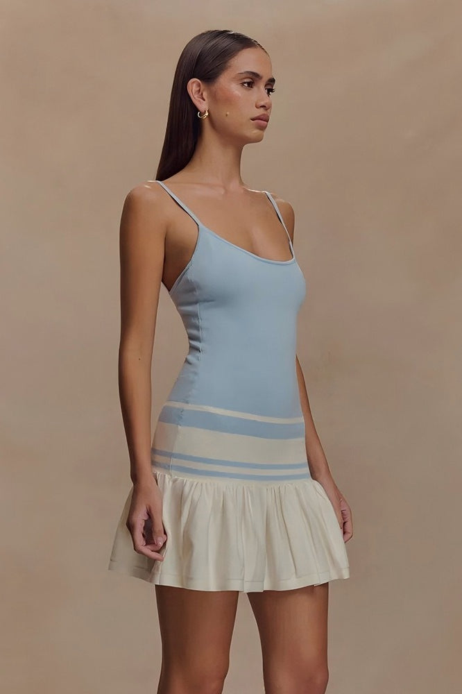 Sultry Color Block Slip Dress