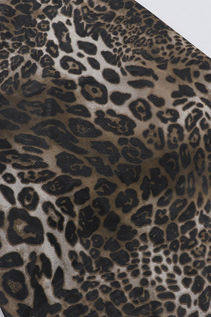 Chic Leopard Print Maxi Work Dress