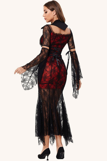 Vampire Witch Cosplay Maxi Dress Halloween Costume