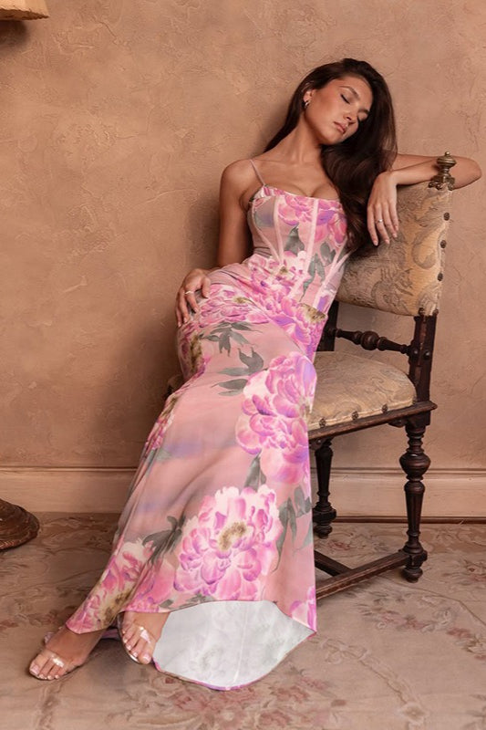 Slim-Fit Floral Slip Dress