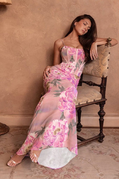 Slim-Fit Floral Slip Dress