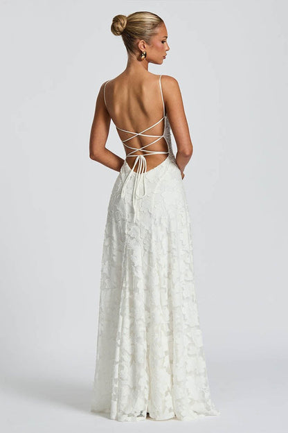 Sexy Backless Chiffon Maxi Dress