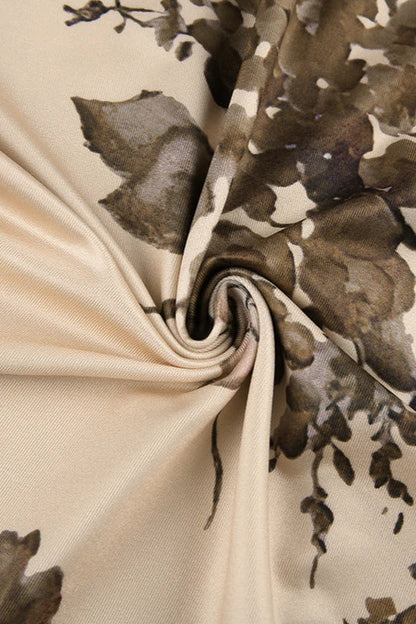 Elegant Retro Sleeveless Floral Dress