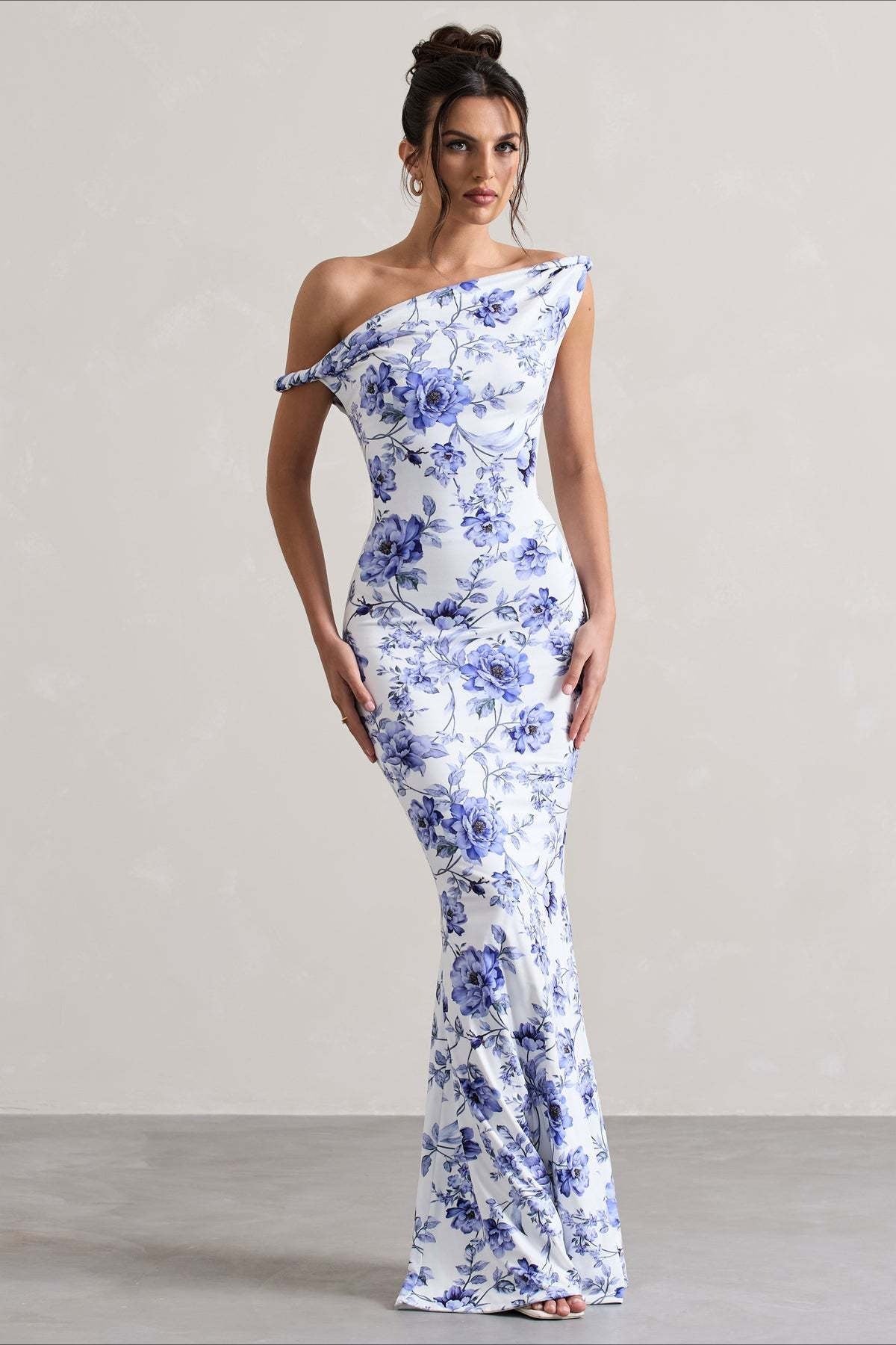 Print One-Shoulder Bodycon Party Dress