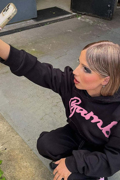 Trendy Letter Print Hoodie