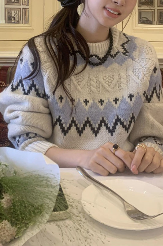 Slouchy Thick Knit Long Sleeve Sweater